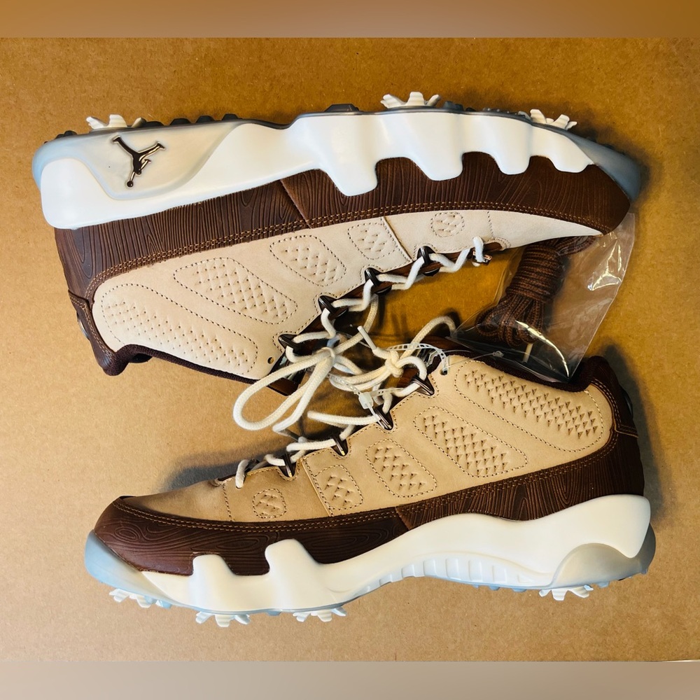 Nike Air Jordan 9 Low Golf “Masters” Wood-Grain FN6929-200 - Men Size 12 - NEW - Picture 8 of 13